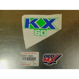 Sticker de réservoir Kawasaki KX 60 1988 56047-1624