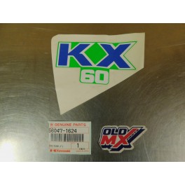 Sticker de réservoir Kawasaki KX 60 1988 56047-1624