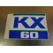 Sticker d'ouïe de radiateur droit Kawasaki KX 60 1988 56047-1625