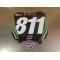 Autocollant plaque avant neuf Kawasaki 250 KXF 2017-2019