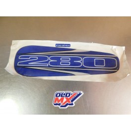 Autocollant de selle bleu neuf Gas Gas 280 TXT 2001 BT280138015EAZ