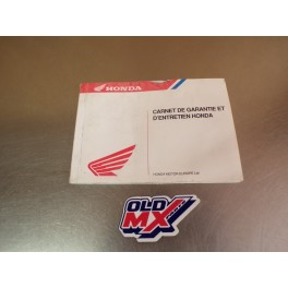 Carnet de garantie / d'entretien Honda