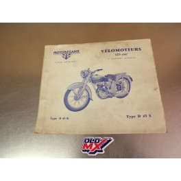 Manuel d'entretien MOTOBECANE 125 Type D45 B/S