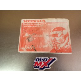Manuel du propri&eacute;taire Honda 250 NX