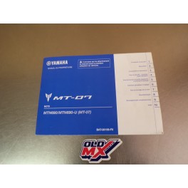 Manuel du propri&eacute;taire Yamaha MT-07 2020