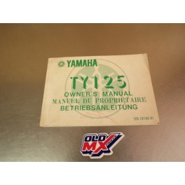 Manuel du propri&eacute;taire Yamaha 125 TY 