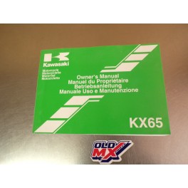 Manuel du propri&eacute;taire Kawasaki 65 KX 
