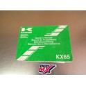 Manuel du propri&eacute;taire Kawasaki 65 KX