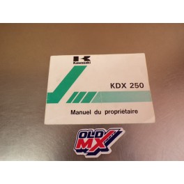 Manuel du propri&eacute;taire Kawasaki 250 KDX
