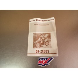 Manuel du propri&eacute;taire Suzuki 400 DRZ