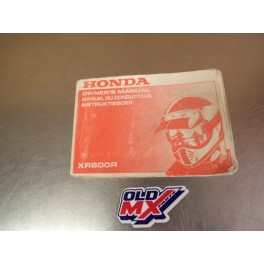 Manuel du propri&eacute;taire Honda 600 XR