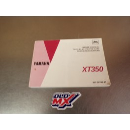 Manuel du propri&eacute;taire Yamaha 350 XT