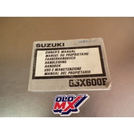 Manuel du propri&eacute;taire Suzuki GSX600F