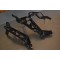 Supports cale pieds + pedale de frein et maitre cylindre de frein arriere HONDA 650 NTV